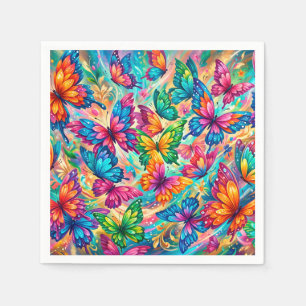 Lebendiger Schmetterling Traumlandschaft – Tropisc Serviette