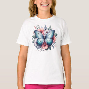 Lebendiger Schmetterlings-Blumenstrauß Art-96283 T-Shirt