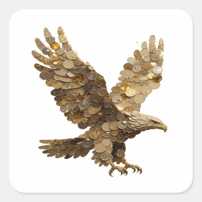 Lebendiger silberner abstrakter Geschenkaufkleber Quadratischer Aufkleber (Vorderseite)