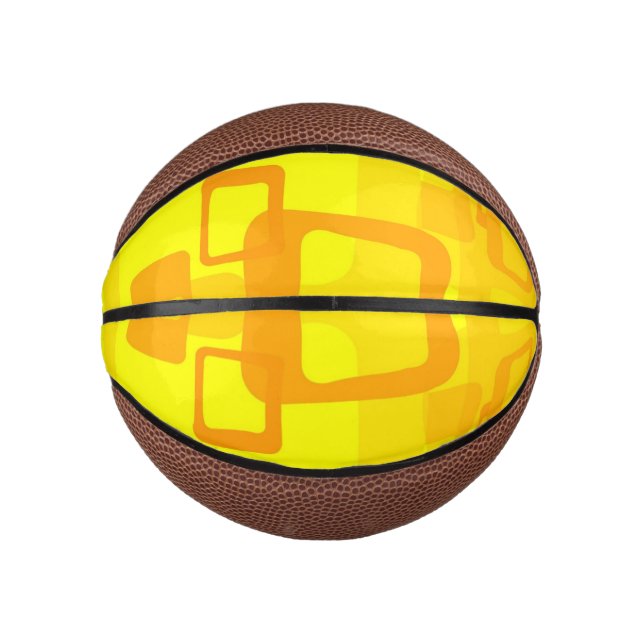 Lebendiger Sonnenschein-Fluss – Moderne abstrakte  Mini Basketball (Vorderseite)
