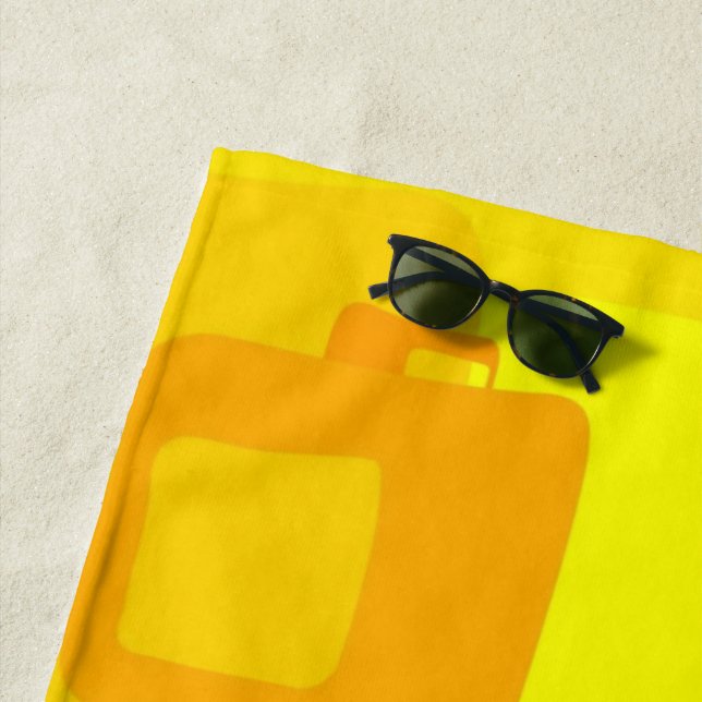 Lebendiger Sonnenschein-Fluss – Moderne abstrakte  Strandtuch (Beispiel)