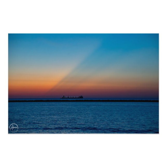Lebendiger Sonnenuntergang Fotodruck (Vorne)