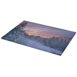 Lebendiger Sonnenuntergang malt den Himmel über wi Schneidebrett