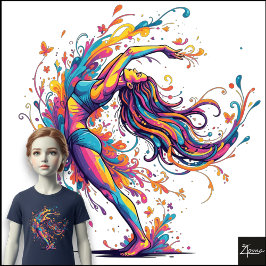 Lebendiger Tanzfluss Abstrakte Weibliche Kunst Tri-Blend Shirt