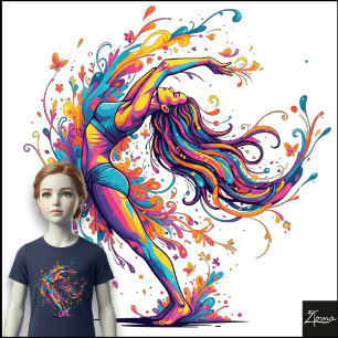 Lebendiger Tanzfluss Abstrakte Weibliche Kunst Tri-Blend Shirt