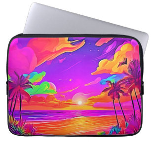 Lebendiger tropischer Sonnenuntergang Laptopschutzhülle