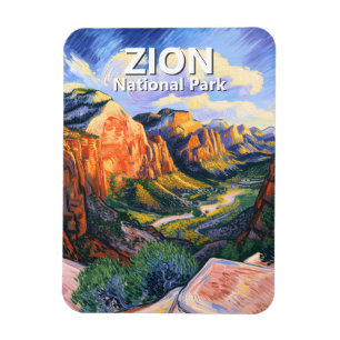 Lebendiger Zion-Nationalpark Angels Landing Van Go Magnet