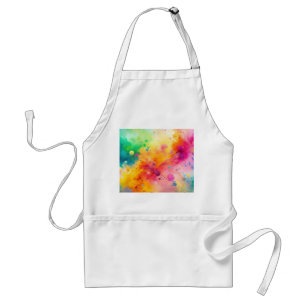 Lebendiges abstraktes Aquarell-Spritzmuster Schürze