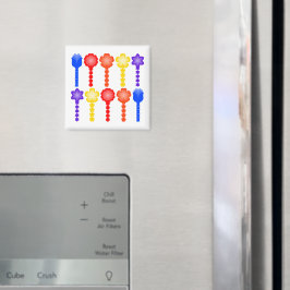 Lebendiges abstraktes Blumenmuster-Magnet Magnet