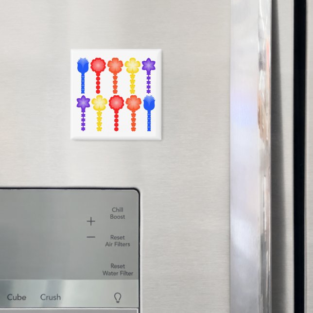 Lebendiges abstraktes Blumenmuster-Magnet Magnet (In Situ (Kühlschrank))