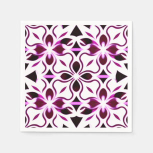 Lebendiges abstraktes Blumenmuster Serviette