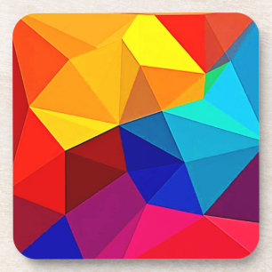 Lebendiges abstraktes geometrisches Flussdesign Getränkeuntersetzer