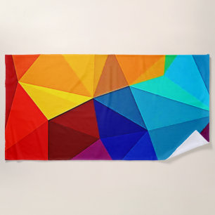 Lebendiges abstraktes geometrisches Flussdesign Strandtuch