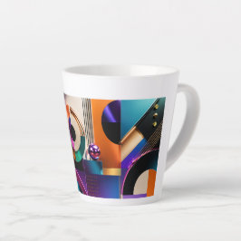 Lebendiges abstraktes geometrisches Formen-Design- Milchtasse