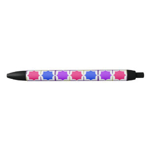 Lebendiges abstraktes geometrisches Muster in kräf Kugelschreiber