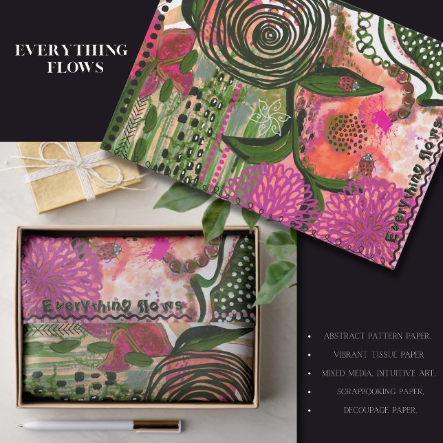 Lebendiges abstraktes Kunst-Tissue-Papier für Scra Seidenpapier (Vibrant Abstract Art Tissue Paper for Scrapbooking)