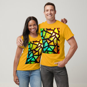 Lebendiges abstraktes Lichtmosaik-Design T-Shirt