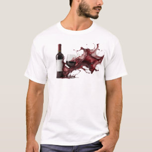 Lebendiges ABSTRAKTES WEIN Künstlerisches Motiv T-Shirt