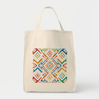 lebendiges afrikanisches geometrisches Mosaikmuste Tragetasche