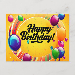 Lebendiges Alles Gute zum Geburtstag Feiertagspostkarte
