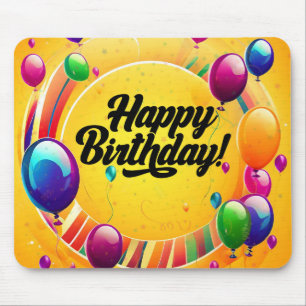 Lebendiges Alles Gute zum Geburtstag Mousepad