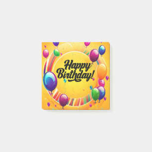 Lebendiges Alles Gute zum Geburtstag Post-it Klebezettel