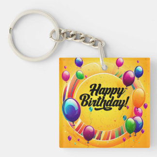 Lebendiges Alles Gute zum Geburtstag Schlüsselanhänger