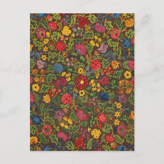 Lebendiges Antikes Botanischer-Garten-Muster Postkarte (Vorderseite)
