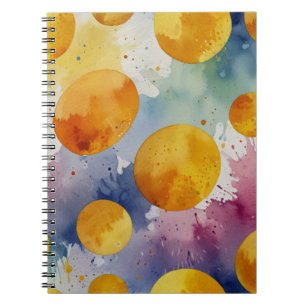 Lebendiges Aquarell-Blumen-Notizbuch Notizblock