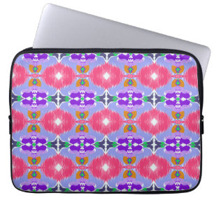 Lebendiges Aurora-Kaleidoskop Elektrische Blüte Laptopschutzhülle