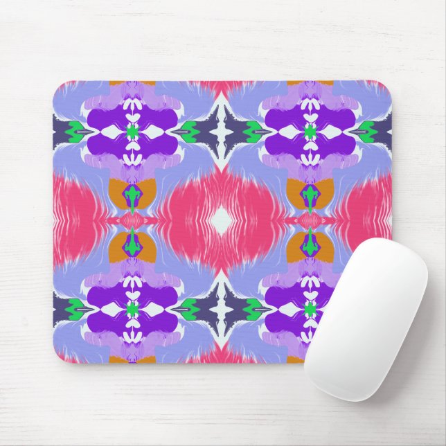 Lebendiges Aurora-Kaleidoskop Elektrische Blüte Mousepad (Mit Mouse)