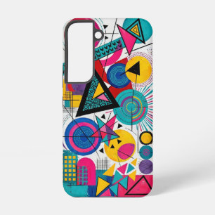 Lebendiges Bauhaus-Geometrisches-Abstrakt - Türkis Samsung Galaxy Hülle