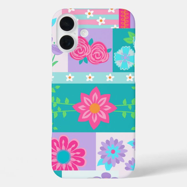 Lebendiges blühendes Blumen-Design Case-Mate iPhone Hülle (Rückseite)
