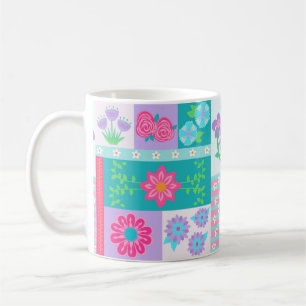Lebendiges blühendes Blumen-Design Kaffeetasse