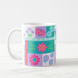 Lebendiges blühendes Blumen-Design Kaffeetasse