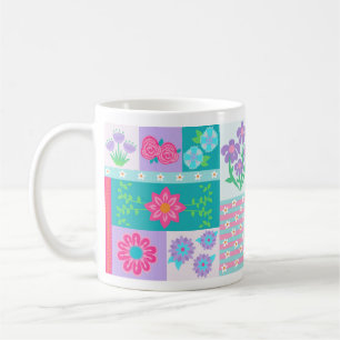 Lebendiges blühendes Blumen-Design Kaffeetasse
