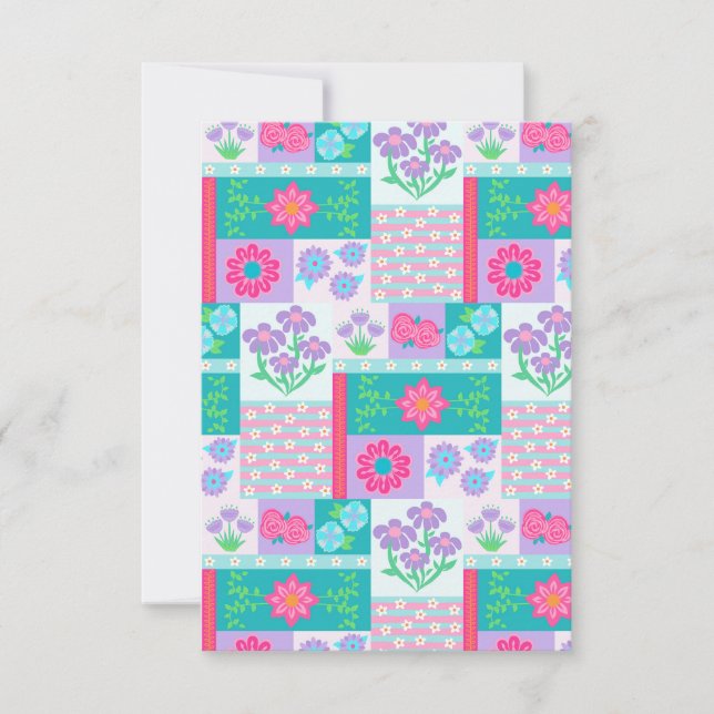 Lebendiges blühendes Blumen-Design Save The Date (Vorderseite)