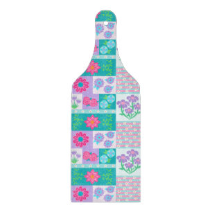 Lebendiges blühendes Blumen-Design Schneidebrett