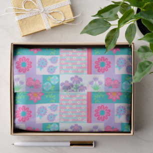 Lebendiges blühendes Blumen-Design Seidenpapier
