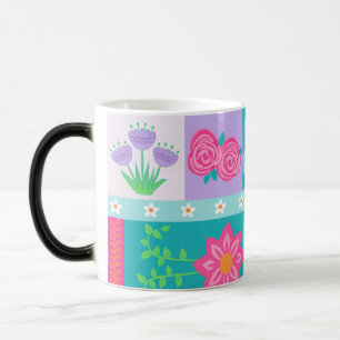 Lebendiges blühendes Blumen-Design Verwandlungstasse
