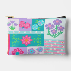 Lebendiges blühendes Blumen-Design Zubehörtasche