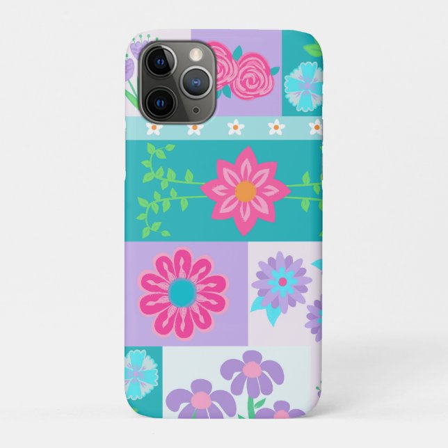 Lebendiges blühendes Blumendesign Case-Mate iPhone Hülle (Rückseite)