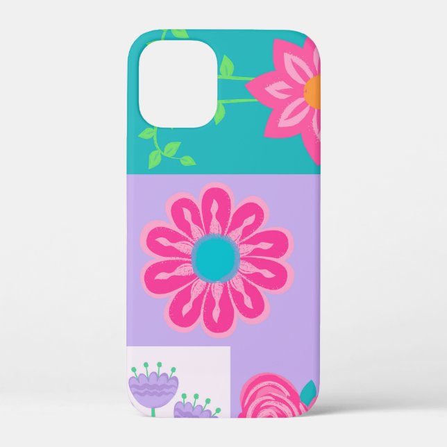 Lebendiges blühendes Blumendesign Case-Mate iPhone Hülle (Rückseite)