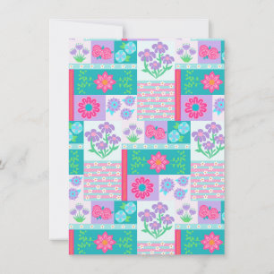 Lebendiges blühendes Blumendesign Einladung