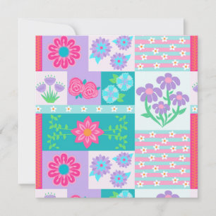 Lebendiges blühendes Blumendesign Karte