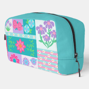 Lebendiges blühendes Blumendesign Waschbeutel