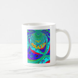 Lebendiges Blumenmuster: Brasilianischer Tribut Is Kaffeetasse