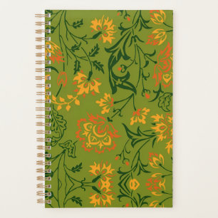 Lebendiges Blumenmuster: Gelbe und Orangefarbene B Planer