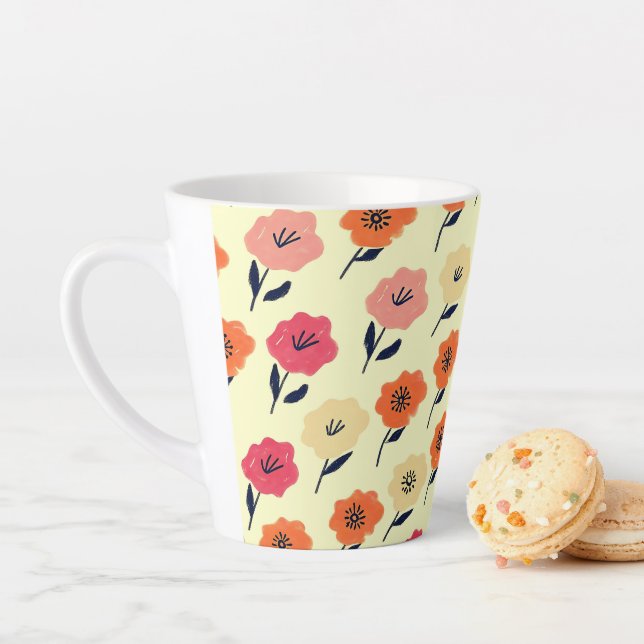 Lebendiges Blumenmuster Milchtasse (Beispiel)