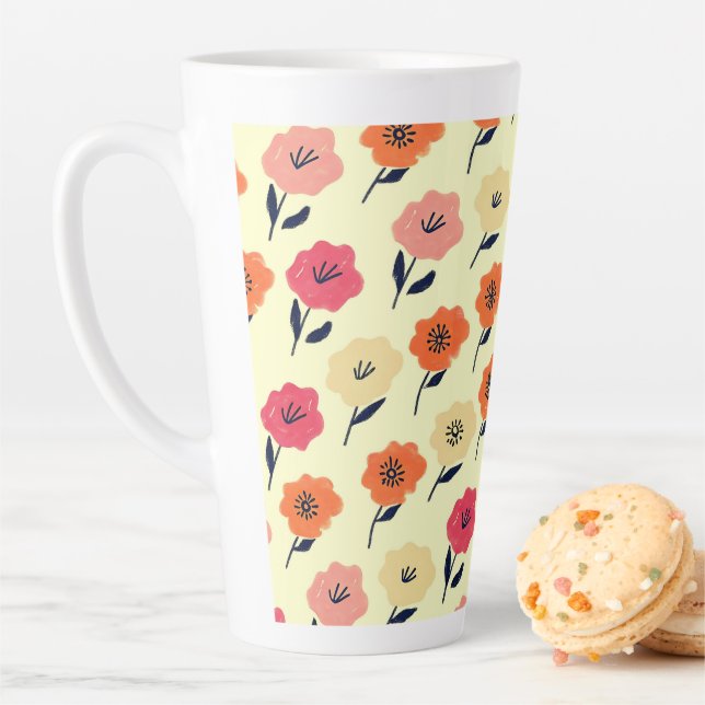 Lebendiges Blumenmuster Milchtasse (Beispiel)